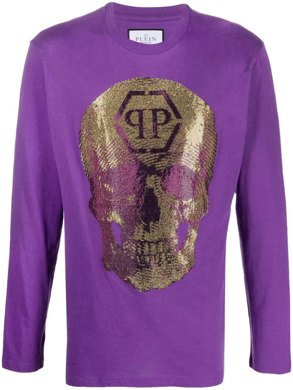 

Philipp Plein playera con motivo Skull - Morado