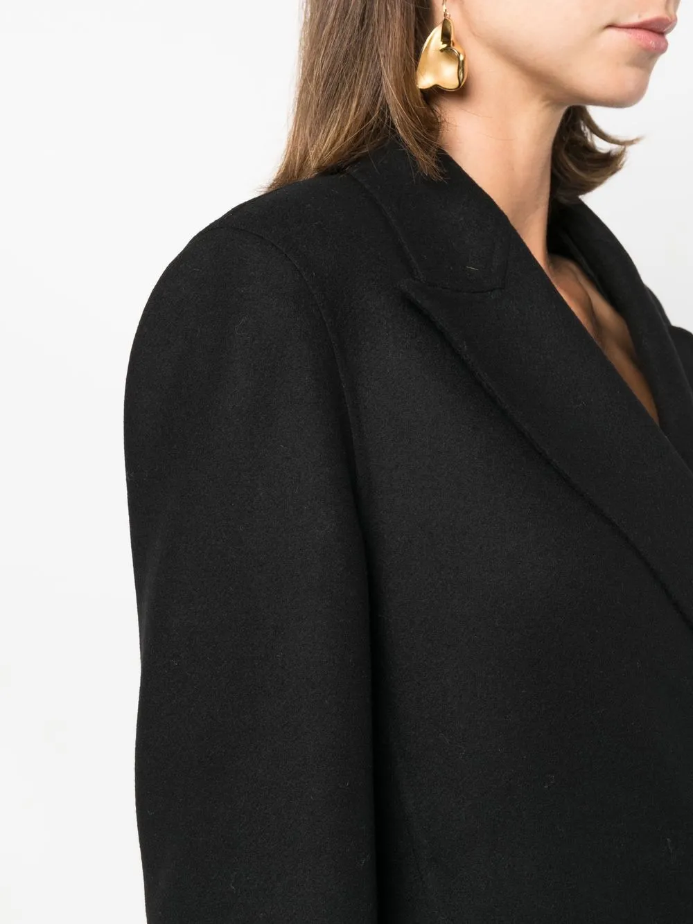 Shop Alberta Ferretti Single-breasted Coat In Schwarz