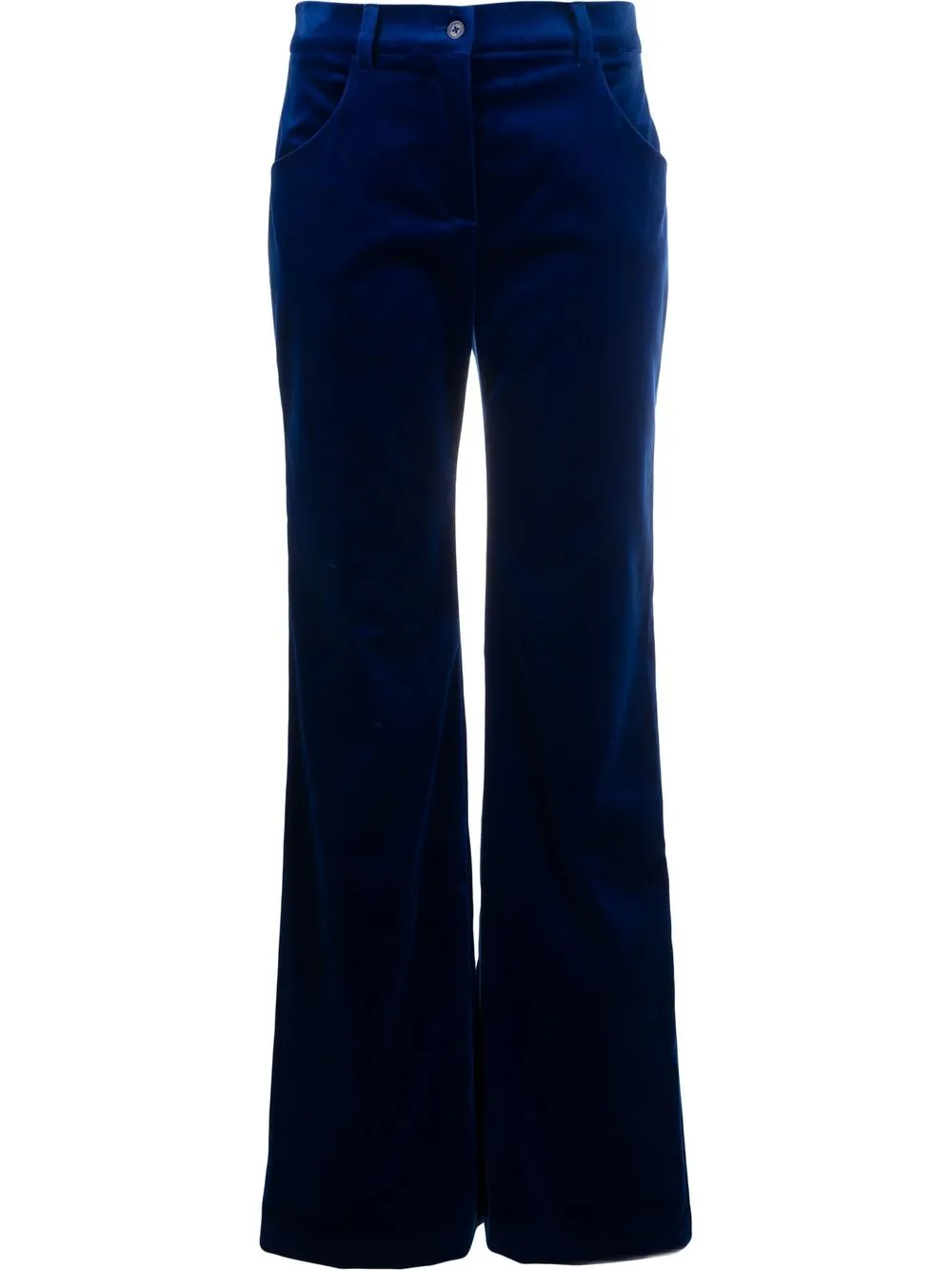 

Alberta Ferretti velvet straight-leg trousers - Blue
