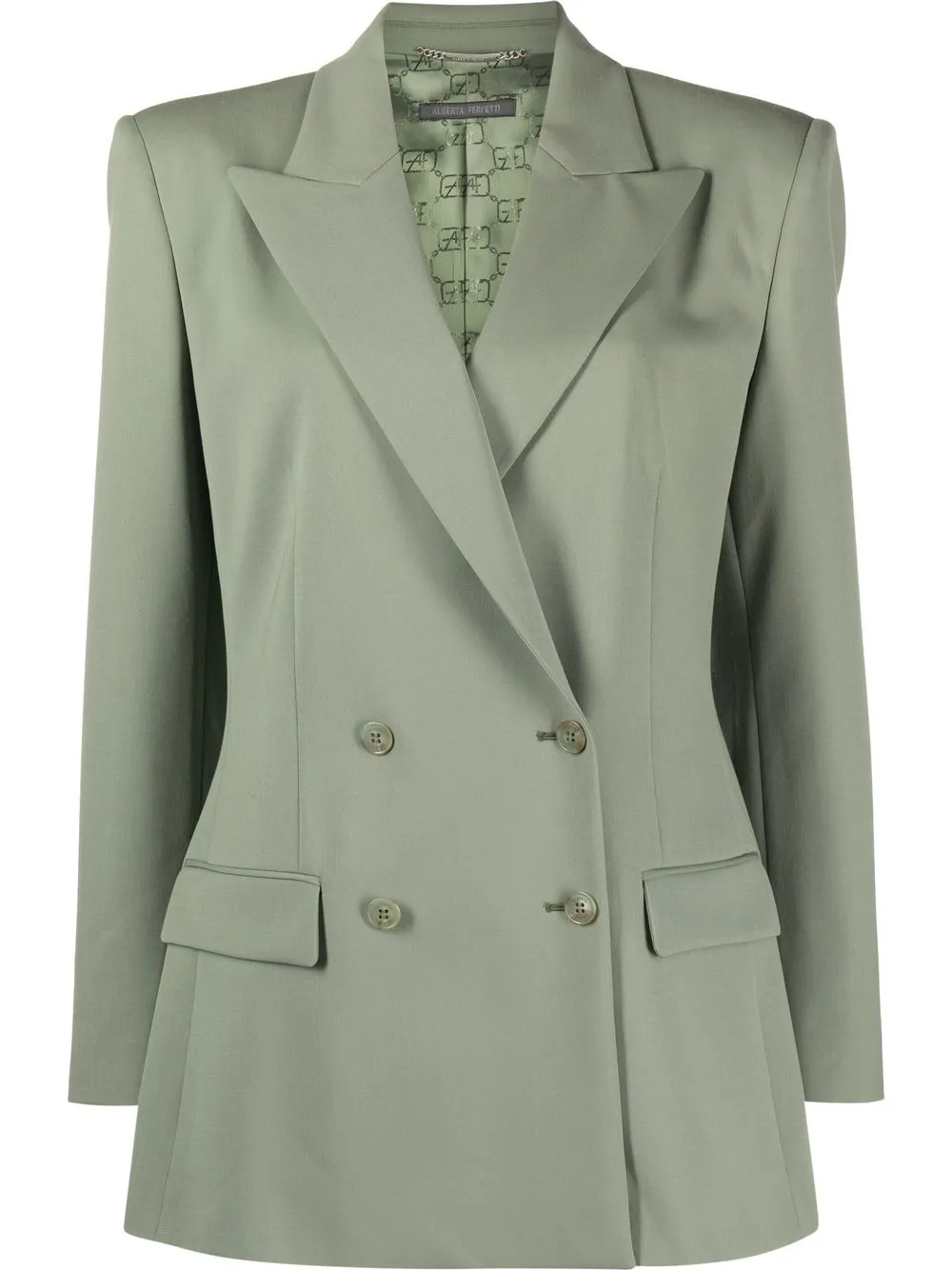 

Alberta Ferretti blazer con doble botonadura - Verde