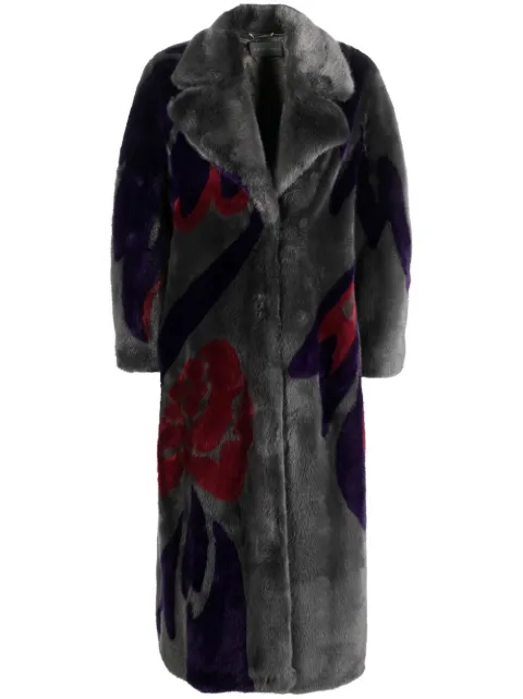 Alberta Ferretti abrigo con estampado abstracto