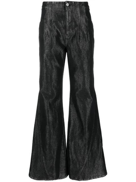 Alberta Ferretti Calça jeans wide leg Lurex