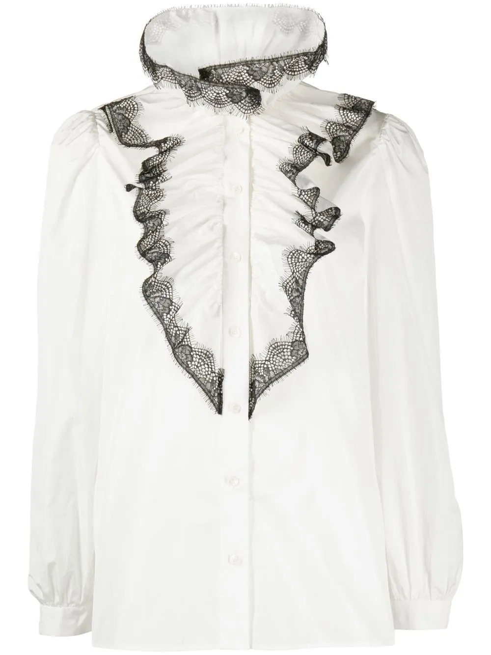 

Alberta Ferretti ruffle-detail long-sleeve shirt - White