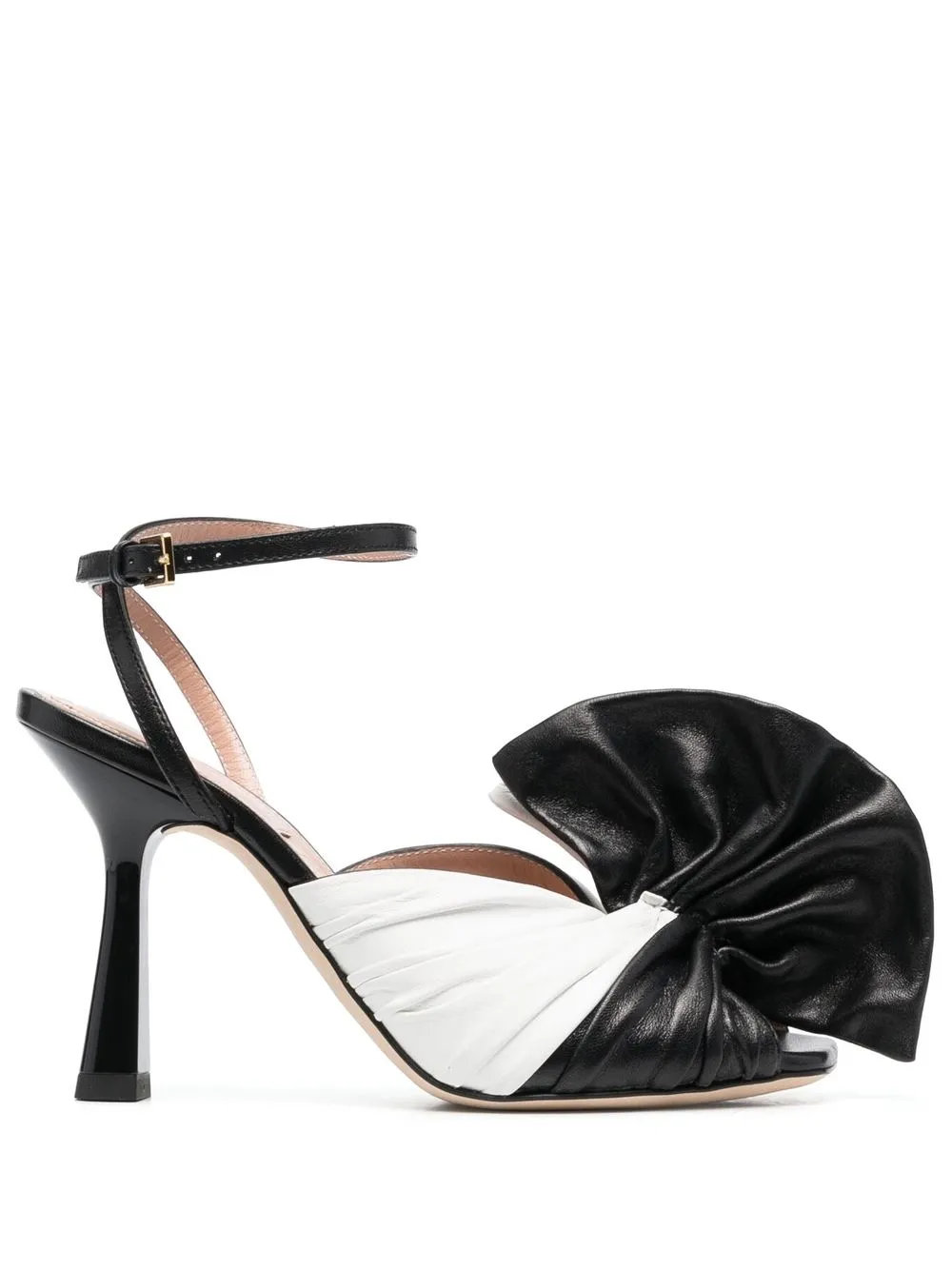 

Alberta Ferretti 105 mm draped detail high sandals - Black
