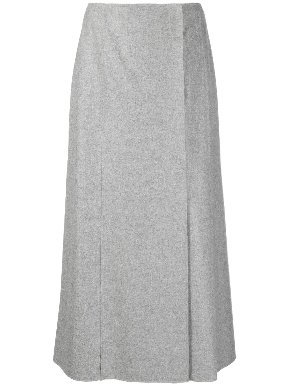 

Alberta Ferretti A-line wool midi skirt - Gris