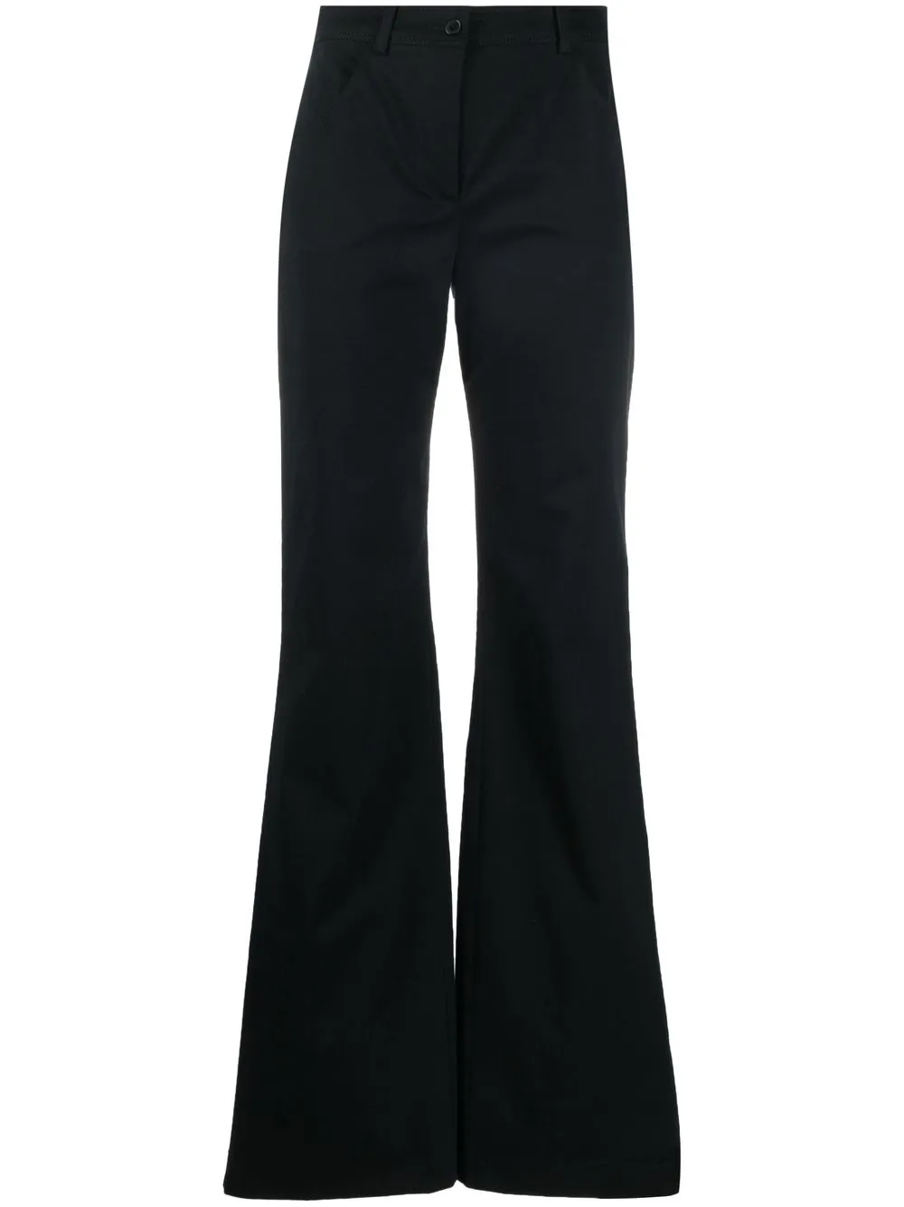 

Alberta Ferretti flared wide-leg trousers - Black