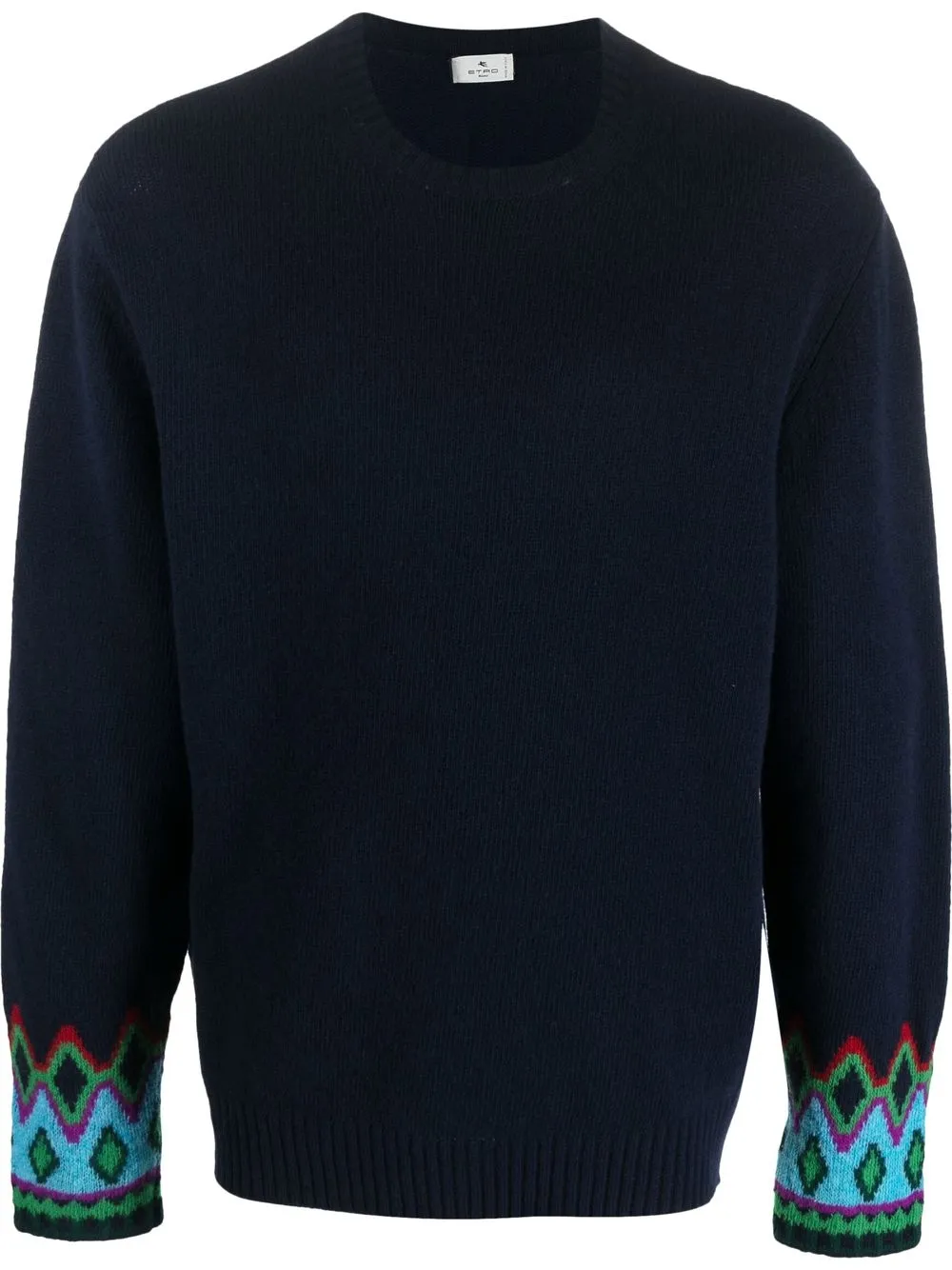 

ETRO intarsia-knit virgin-wool jumper - Blue