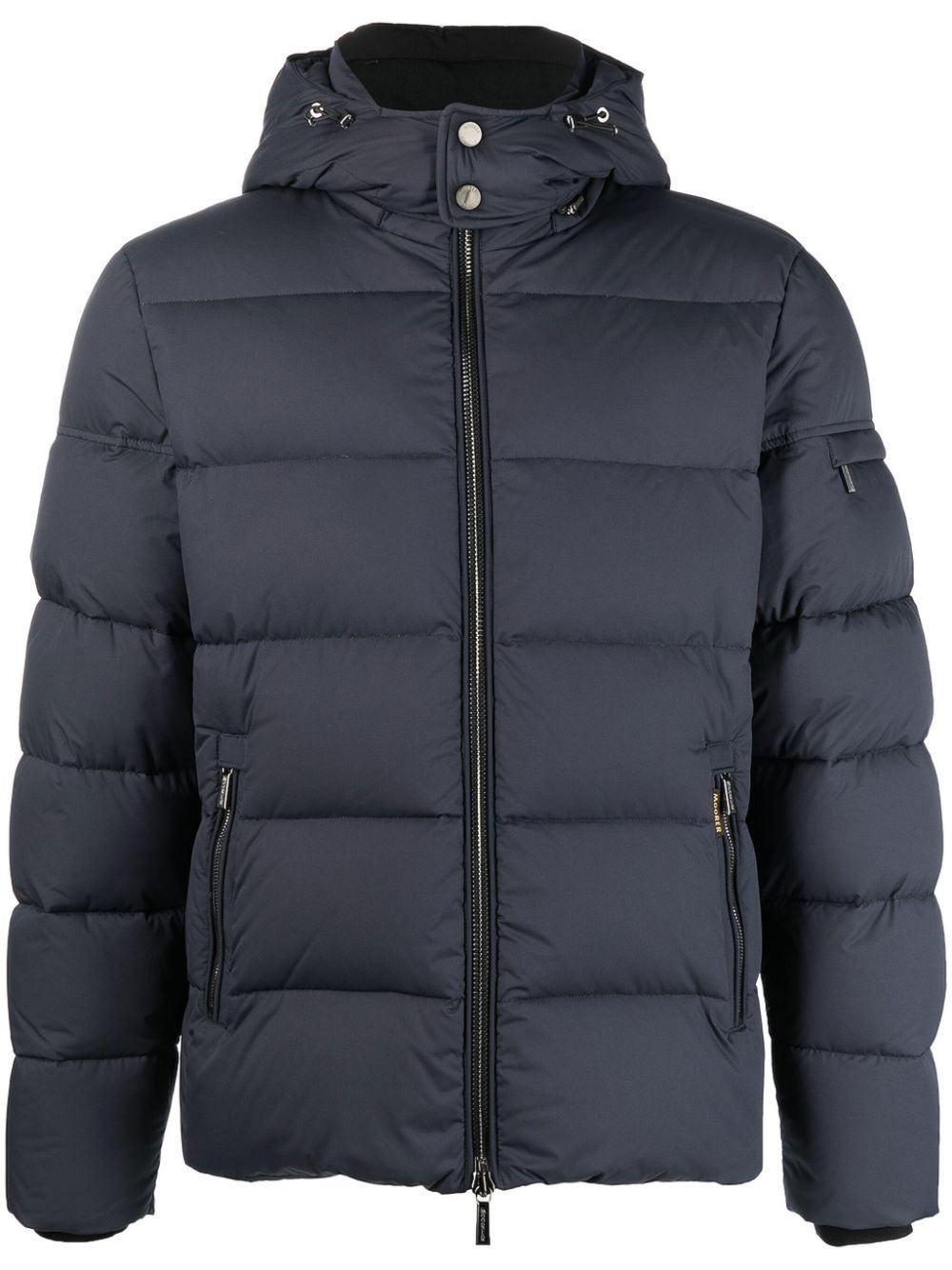 Shop Moorer Long Sleeve Padded Jacket In Blue