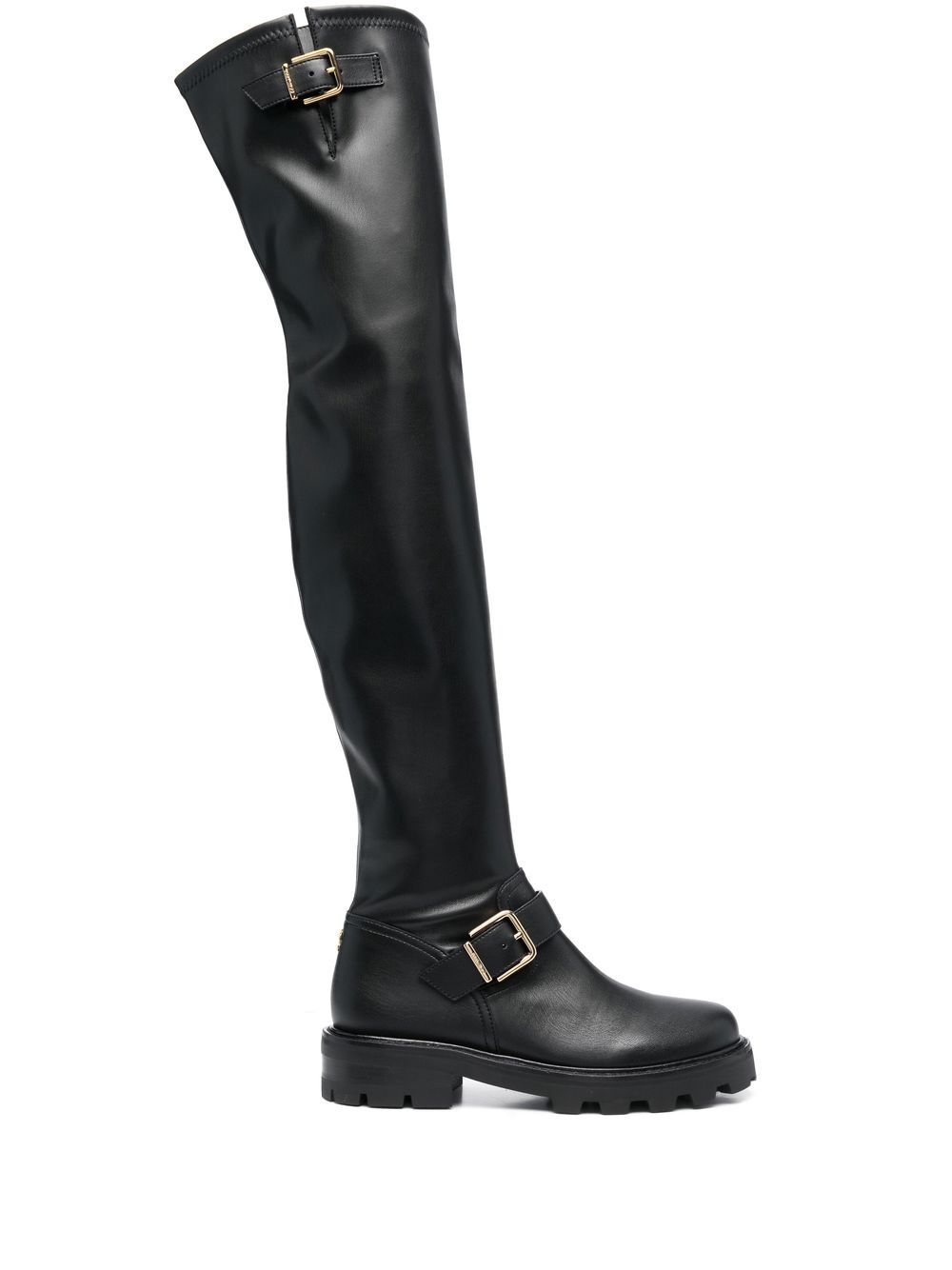 

Jimmy Choo botas biker por encima de la rodilla - Negro