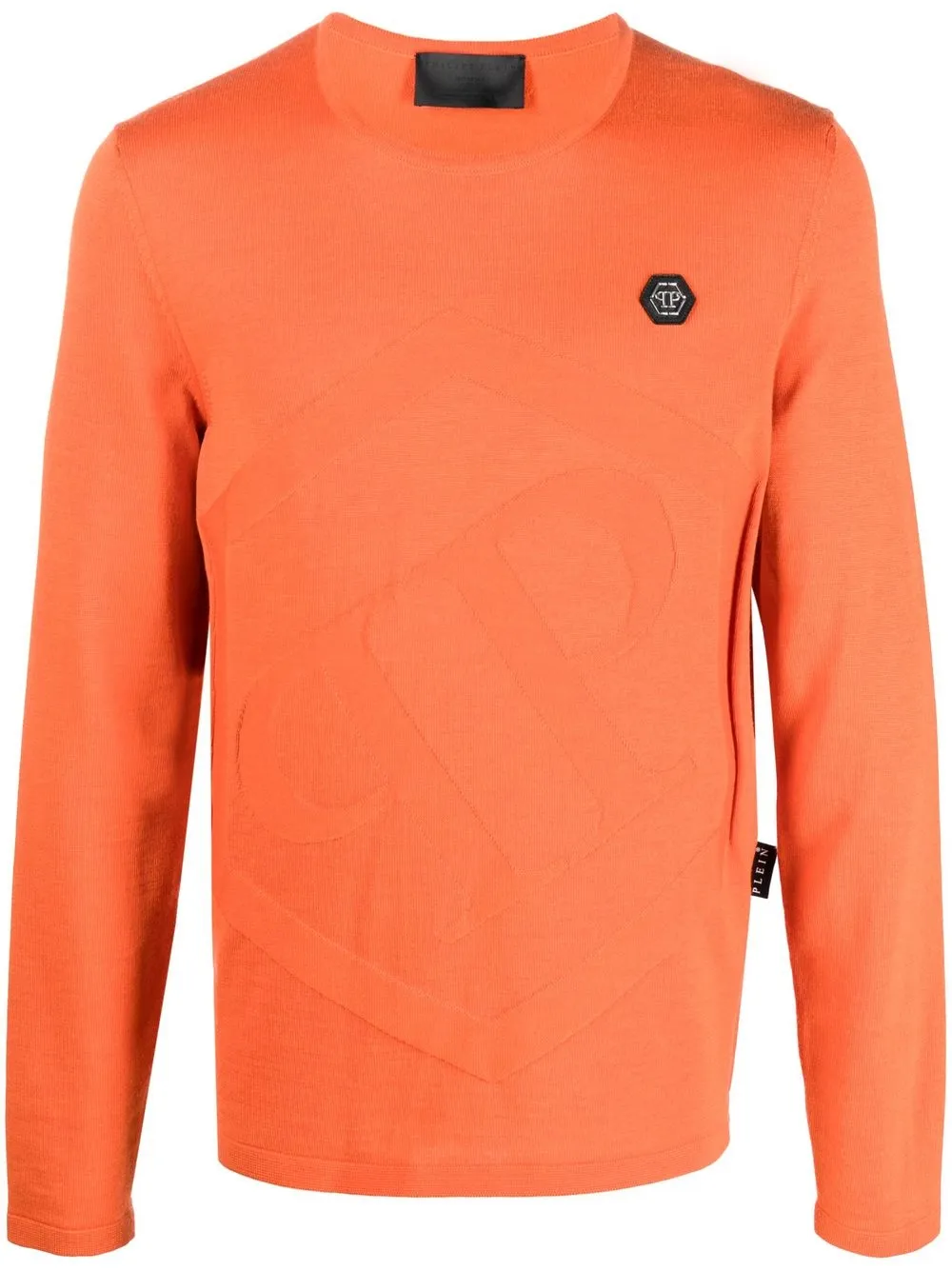 

Philipp Plein Hexagon merino pullover top - Orange