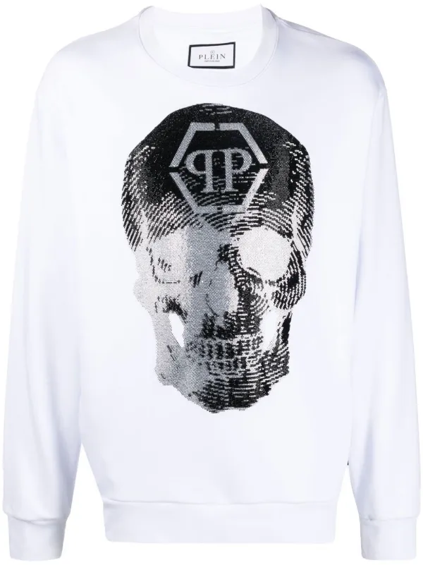 Philipp Plein Skull logo print crew neck Sweatshirt Farfetch