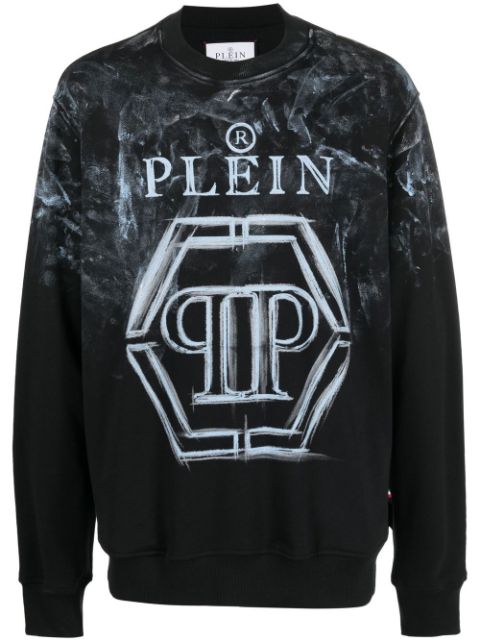 Philipp Plein logo-print long-sleeve sweatshirt Men