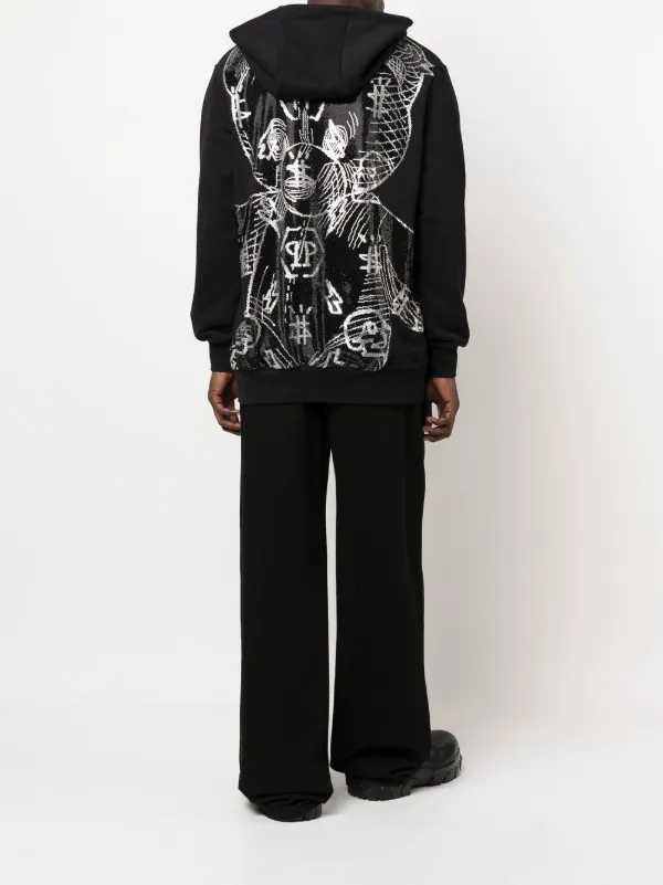 Philipp Plein Teddy Bear Print Logo Hoodie Farfetch
