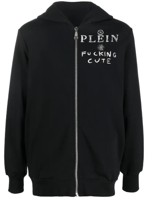 Philipp Plein Teddy Bear print logo hoodie
