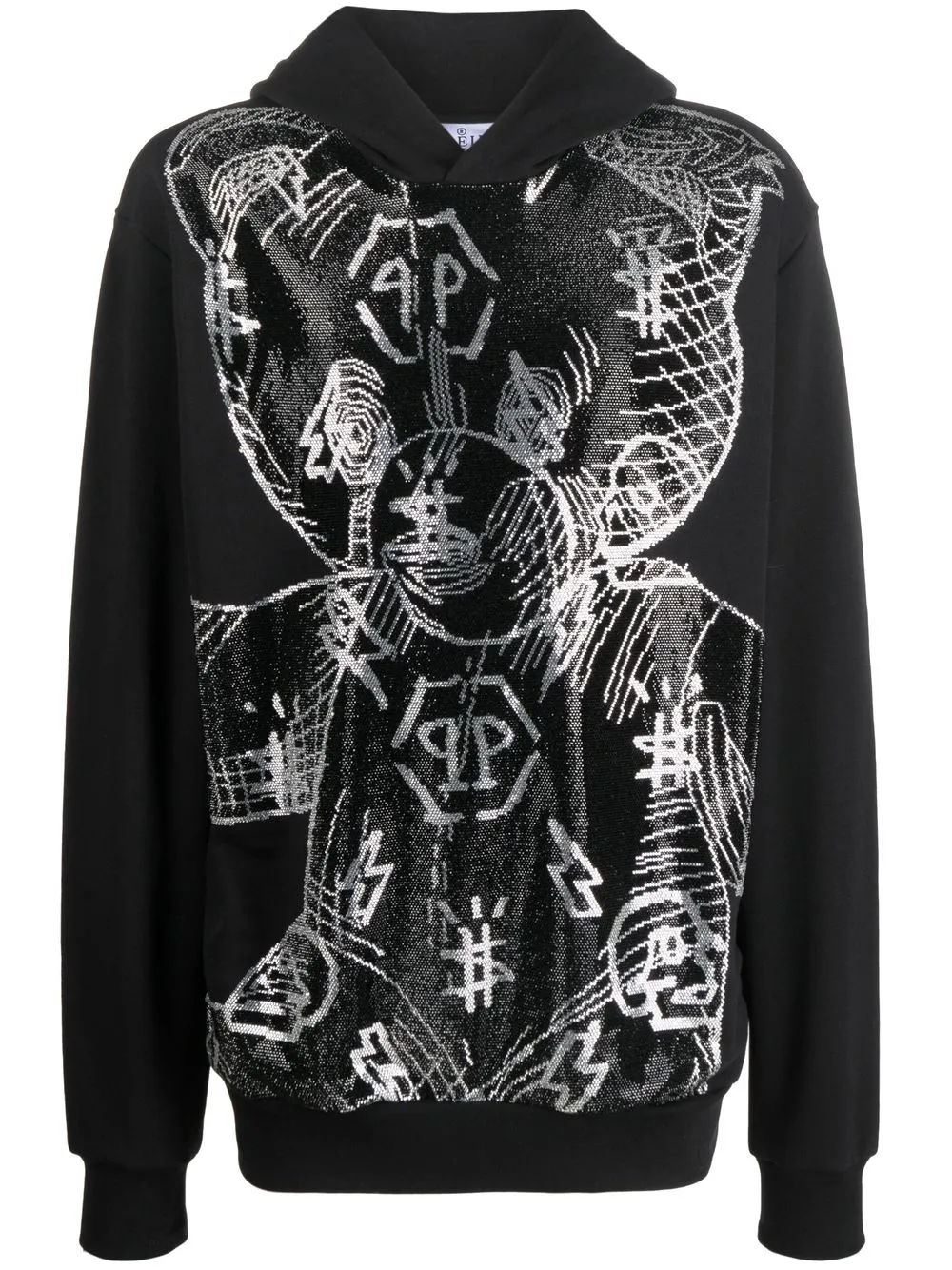 

Philipp Plein hoodie con detalles de cristal - Negro