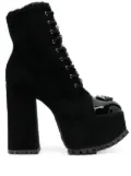 Philipp Plein Hexagon platform 130mm platform boots - Black