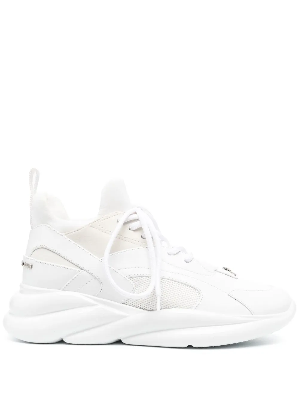 

Philipp Plein tenis bajos con placa del logo - Blanco