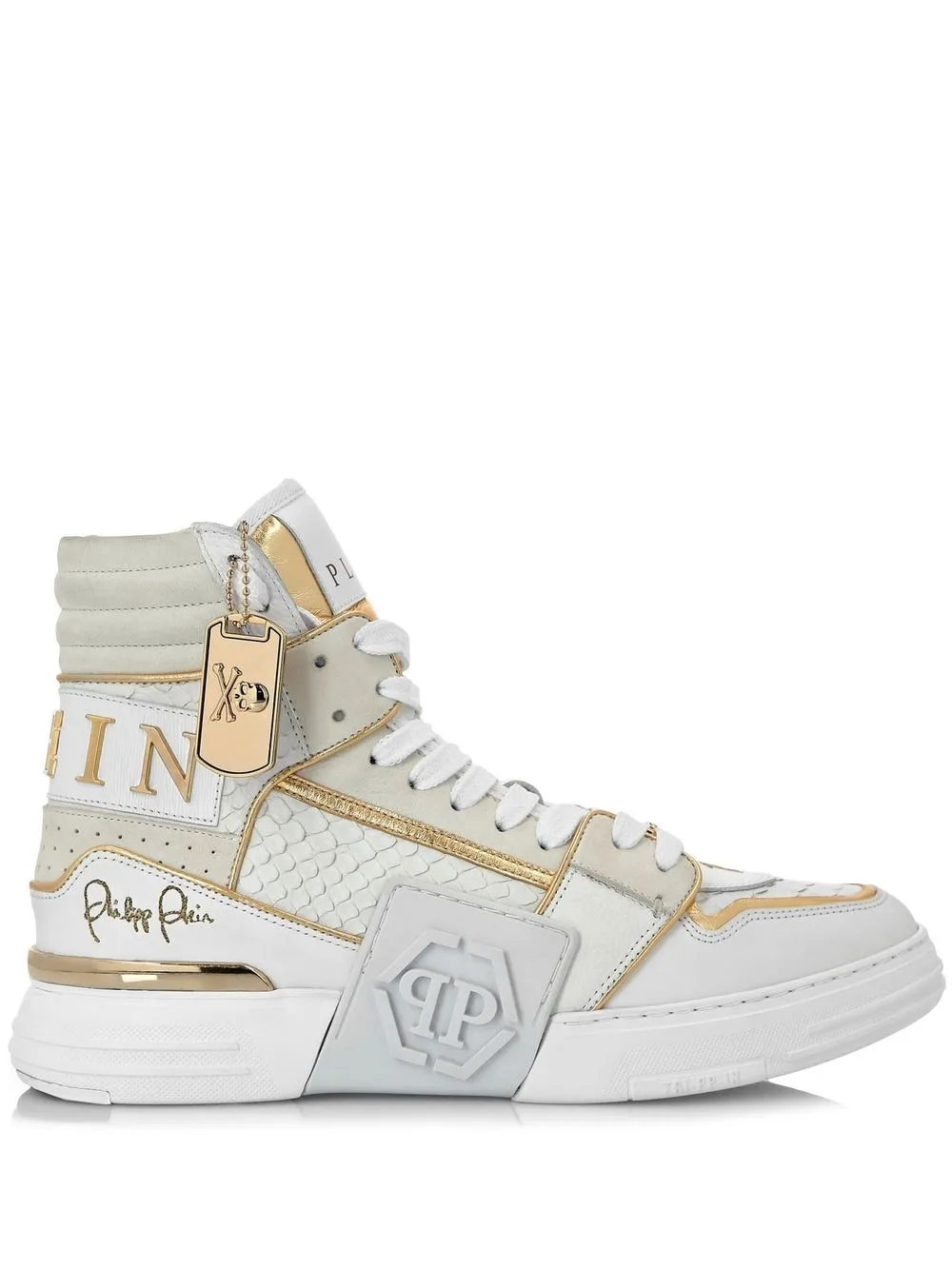 

Philipp Plein Hexagon hi-top sneakers - White