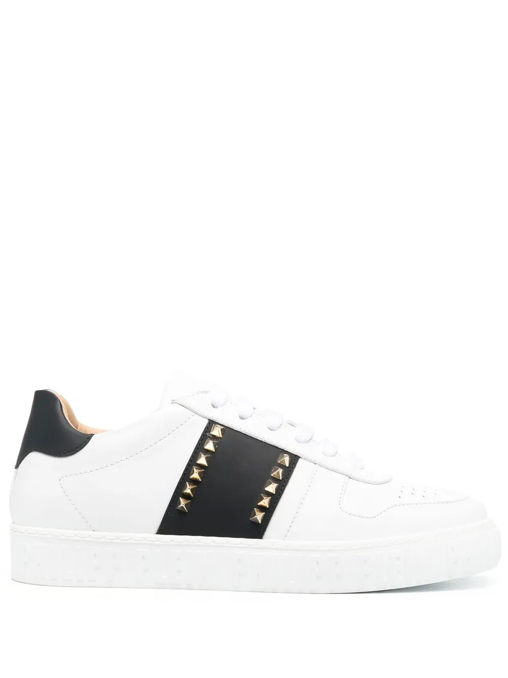 

Philipp Plein tenis bajos con apliques - Blanco