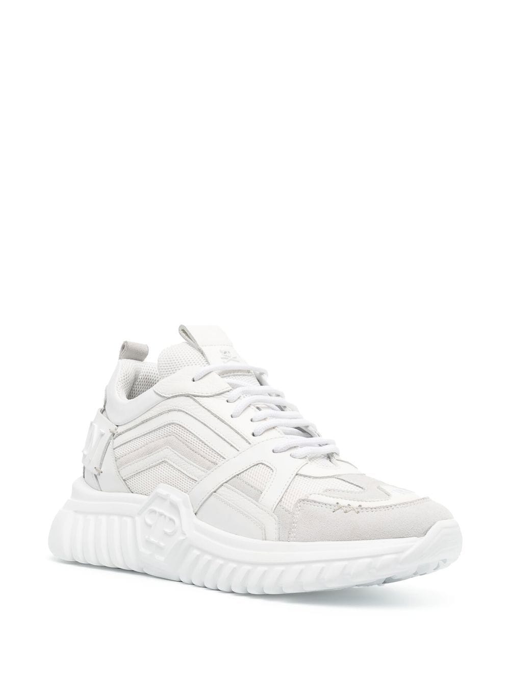 Shop Philipp Plein Runner Low-top Sneakers In White