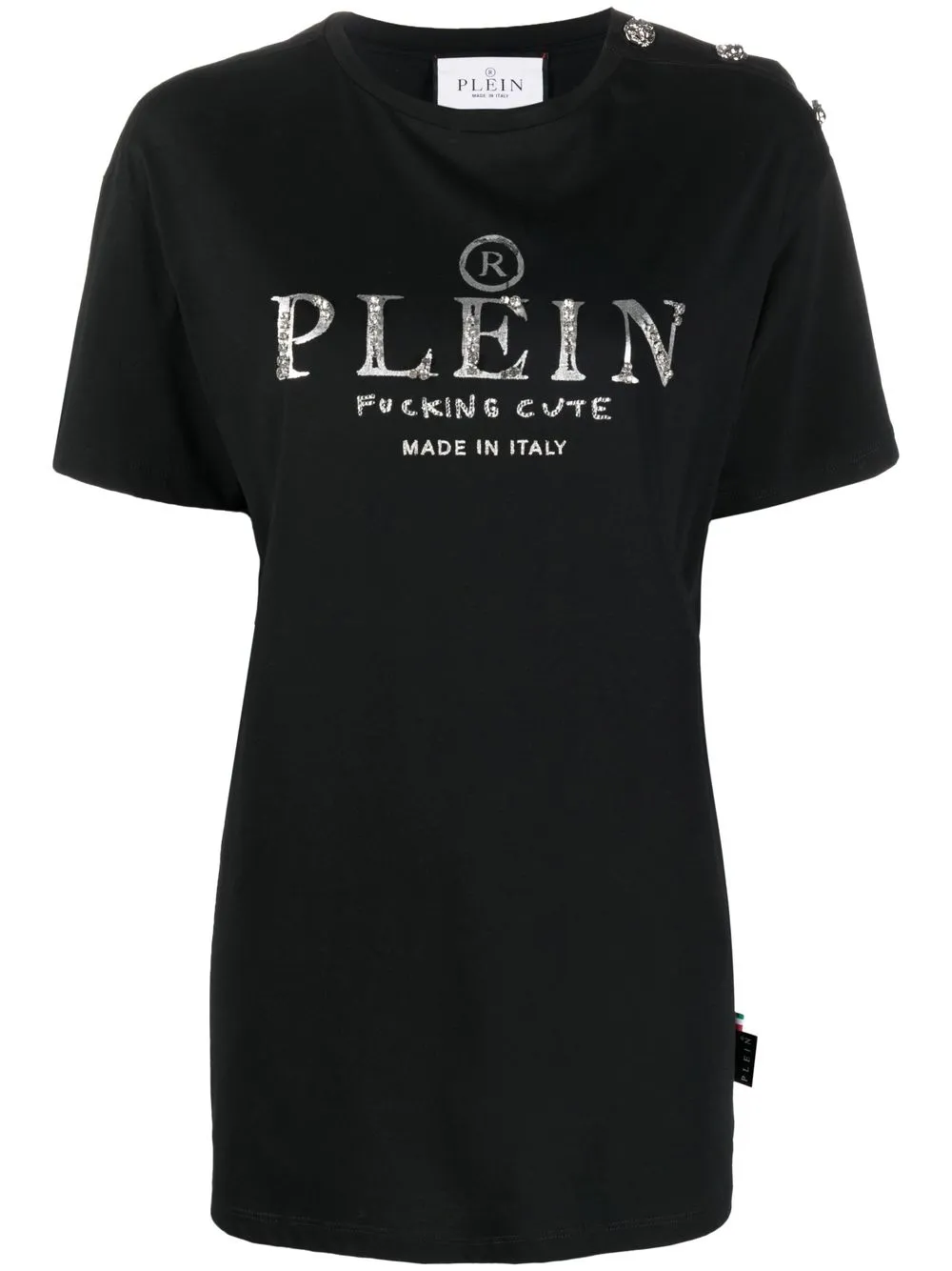 

Philipp Plein playera con logo estampado - Negro