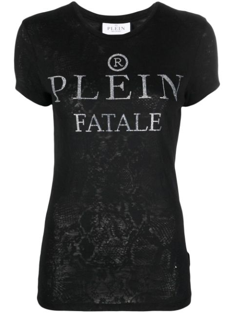 Philipp Plein logo-embellished cotton T-shirt Women