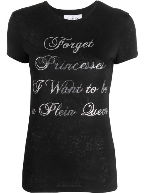 Philipp Plein crystal-embellished cotton T-shirt Women