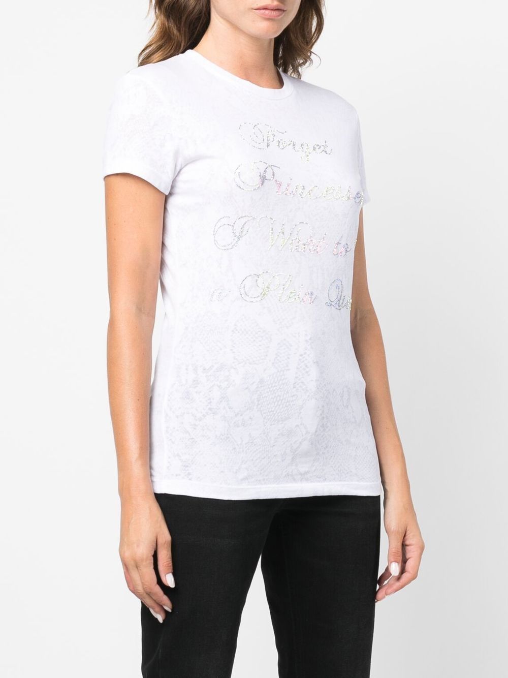 Philipp Plein crystal-embellished cotton T-shirt Women