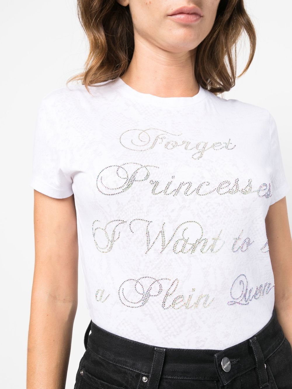 Philipp Plein crystal-embellished cotton T-shirt Women