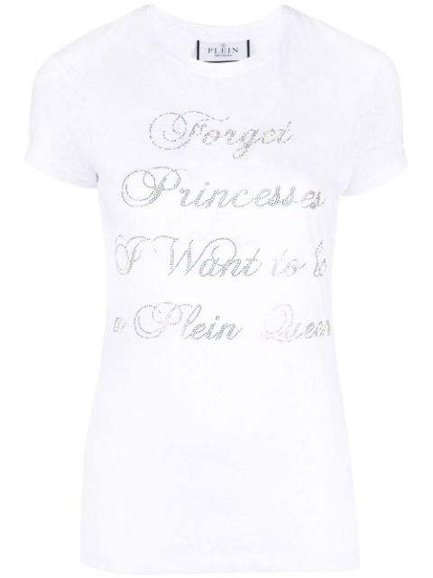 Philipp Plein crystal-embellished cotton T-shirt Women