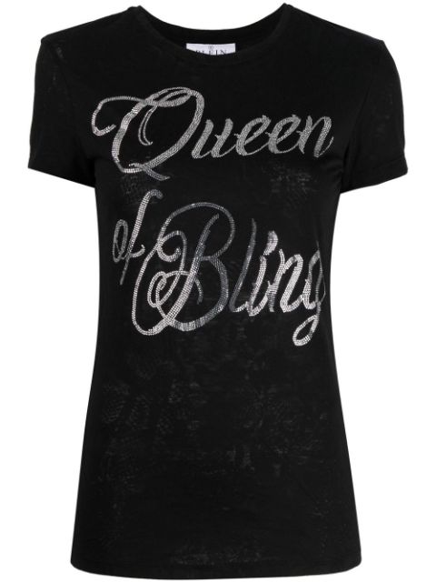 Philipp Plein Queen Of Bling cotton T-shirt Women