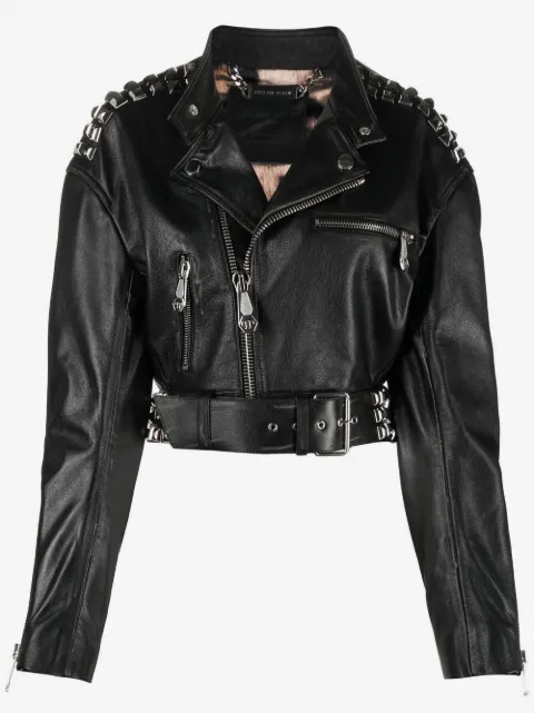 Philipp Plein chamarra corta con apliques