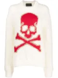 Philipp Plein Skull&Bones knitted jumper - White