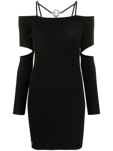 Philipp Plein cut-out ribbed mini dress