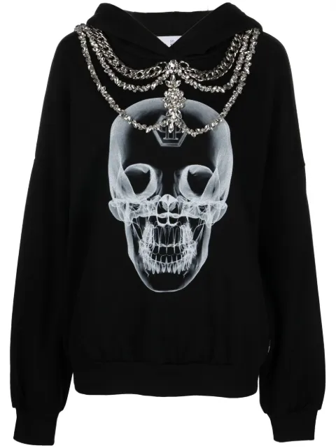 Philipp Plein X-Ray crystal-embellished hoodie Women