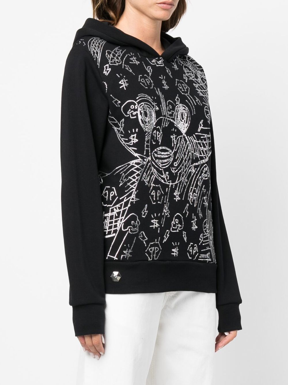 Philipp Plein Teddy-Bear sequin-embellishment hoodie Women