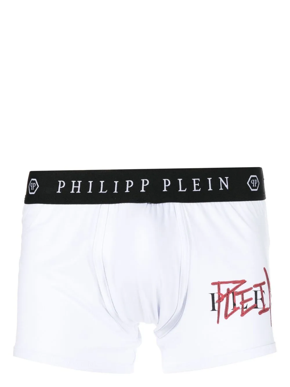 

Philipp Plein bóxer con logo estampado - Blanco