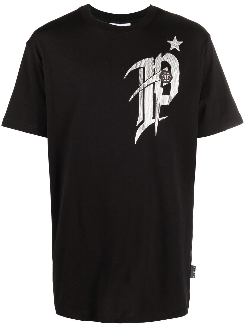 

Philipp Plein playera manga corta con logo estampado - Negro