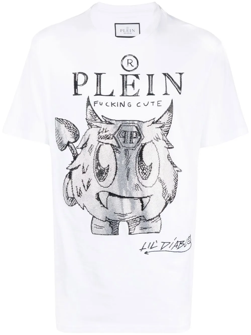 

Philipp Plein Monsters rhinestone-embellished T-shirt - White
