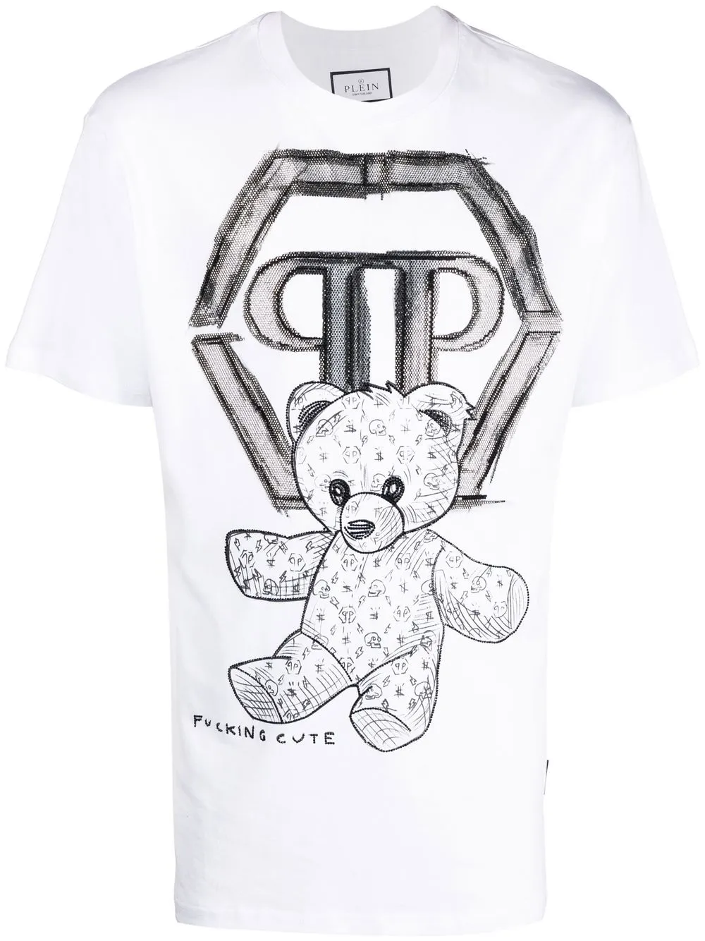 

Philipp Plein playera con detalles de strass - Blanco