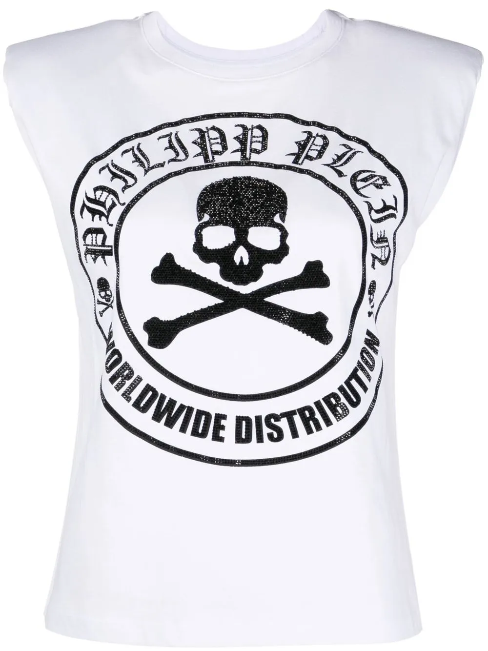 

Philipp Plein playera con logo estampado - Blanco