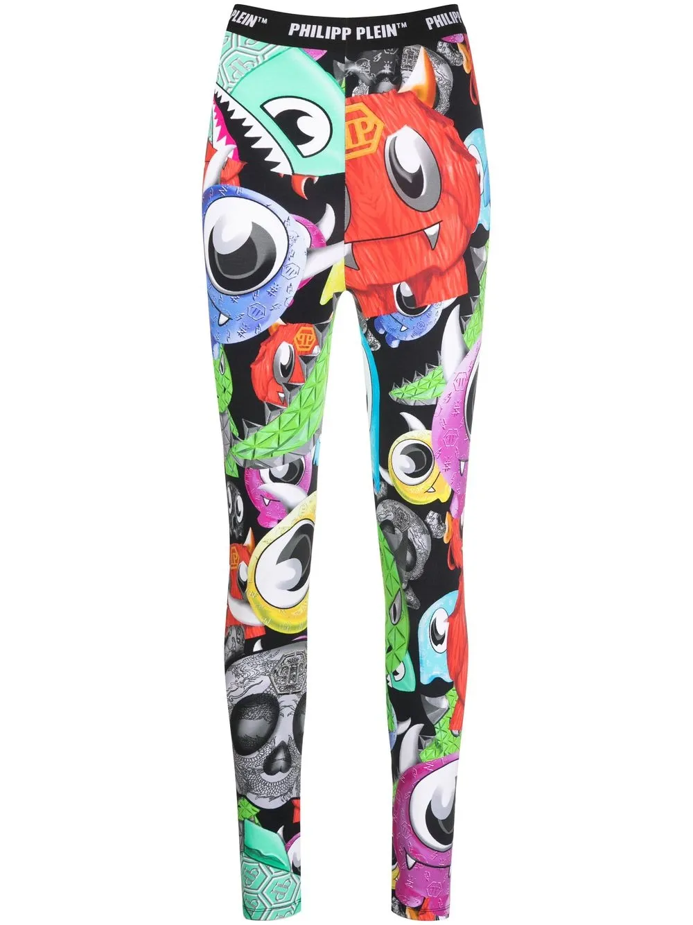 

Philipp Plein leggins con estampado Monsters - Rojo