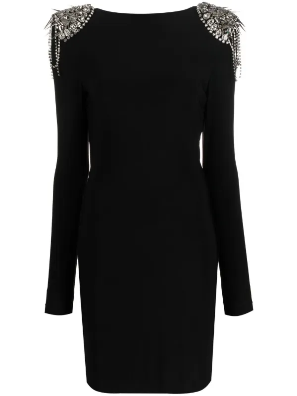 crystal long sleeve dress Long Sleeve Crystal Dress – Monique Lhuillier main image 1
