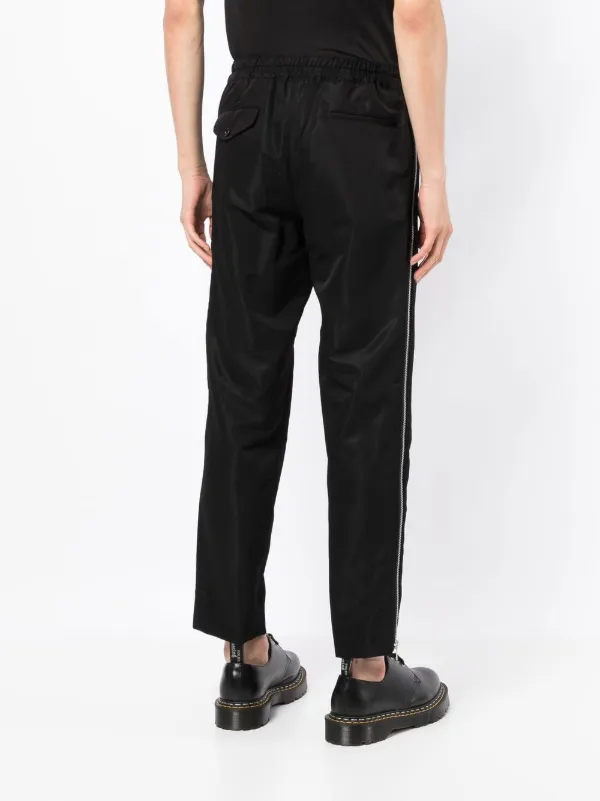 Black Comme Des Garçons Side zip-detail Trousers - Farfetch