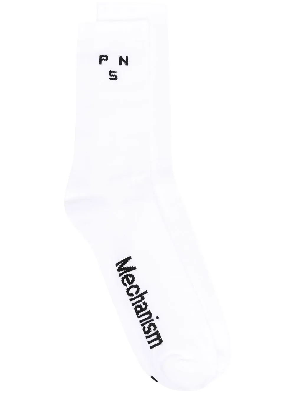 

Pas Normal Studios 'Mechanism' logo-intarsia socks - White