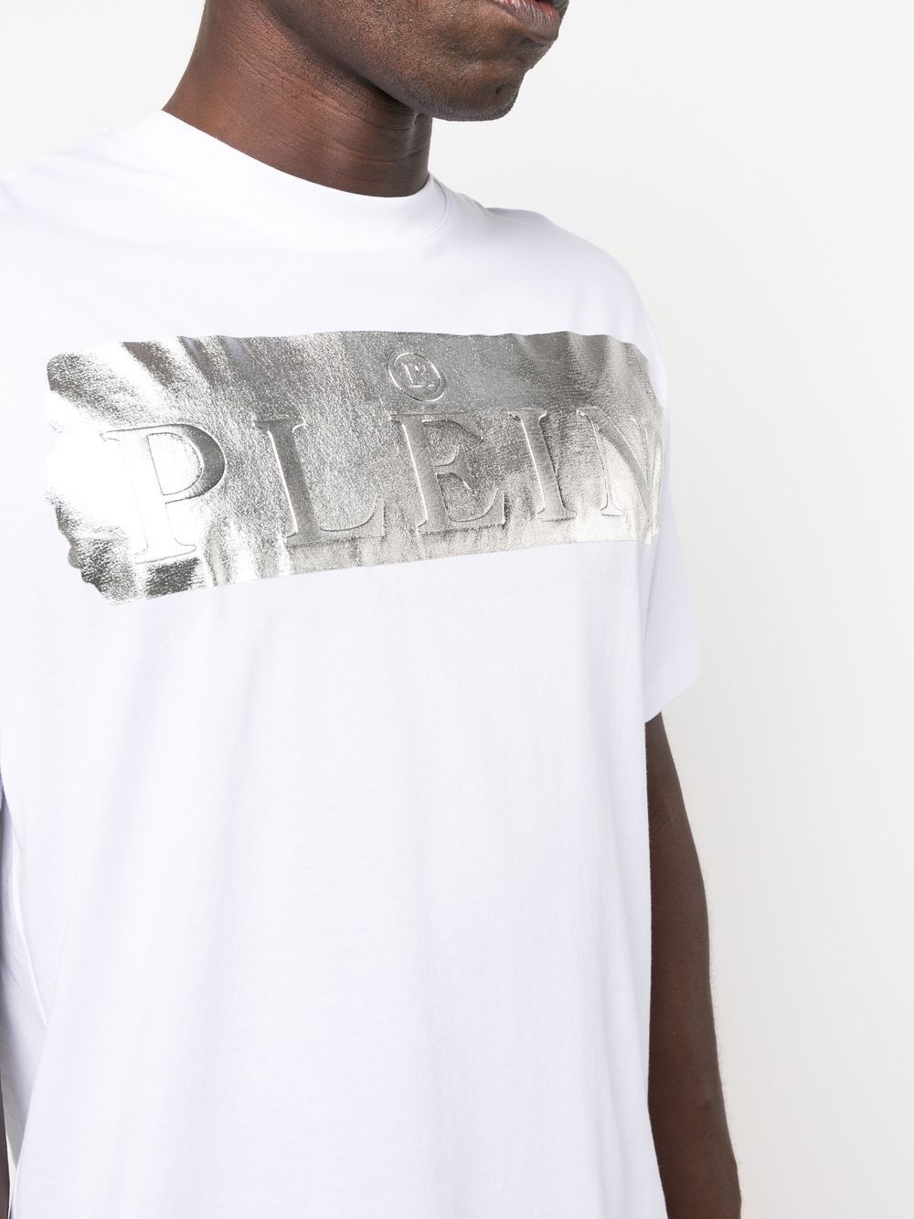 Philipp Plein metallic-detail logo T-shirt Men