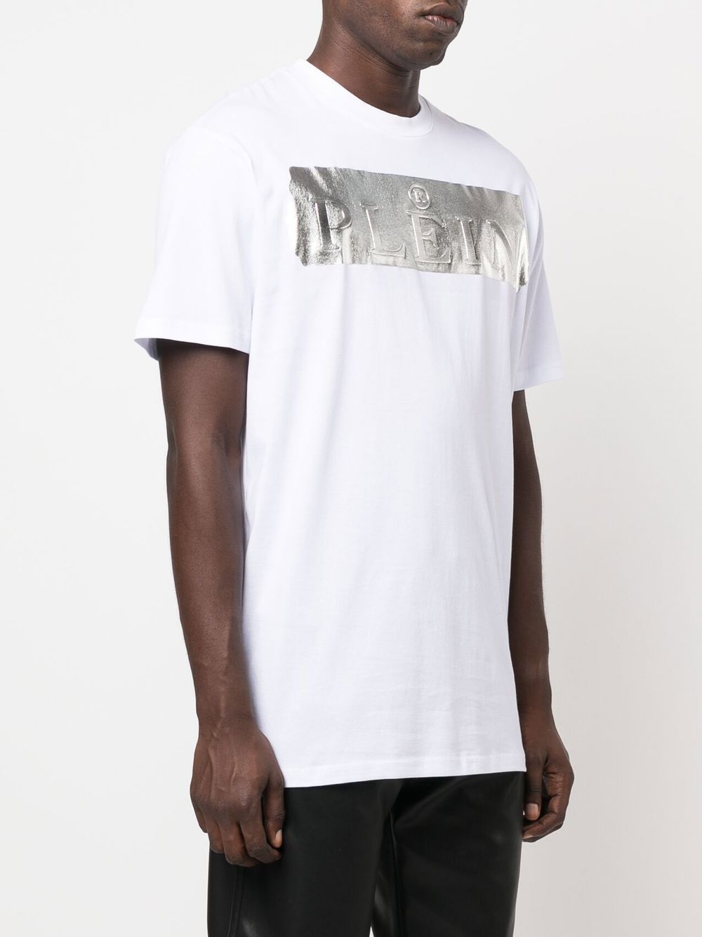 Philipp Plein metallic-detail logo T-shirt Men