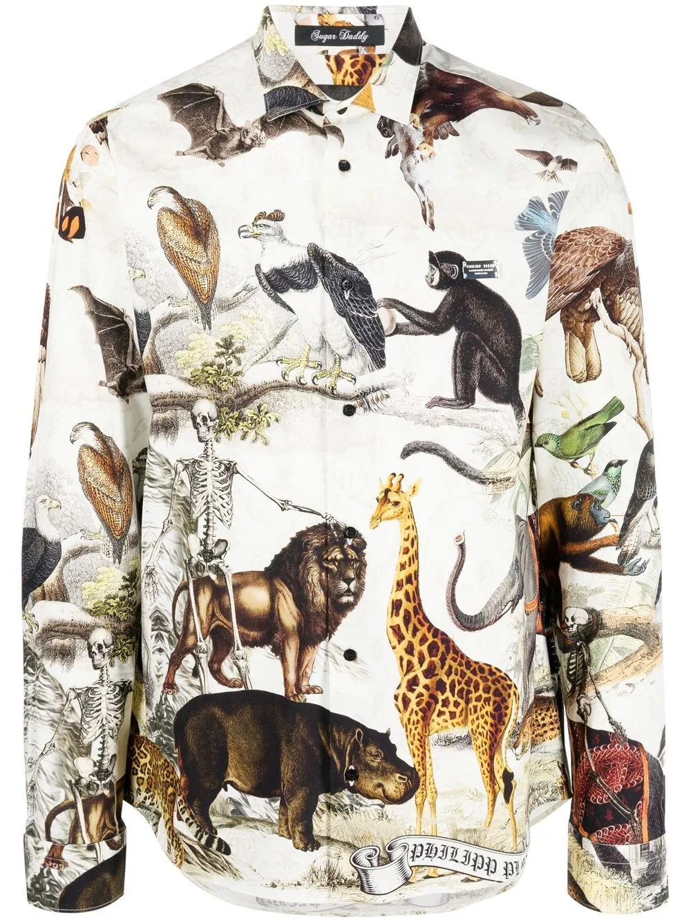 

Philipp Plein Sugar Daddy wildlife-print shirt - Neutrals