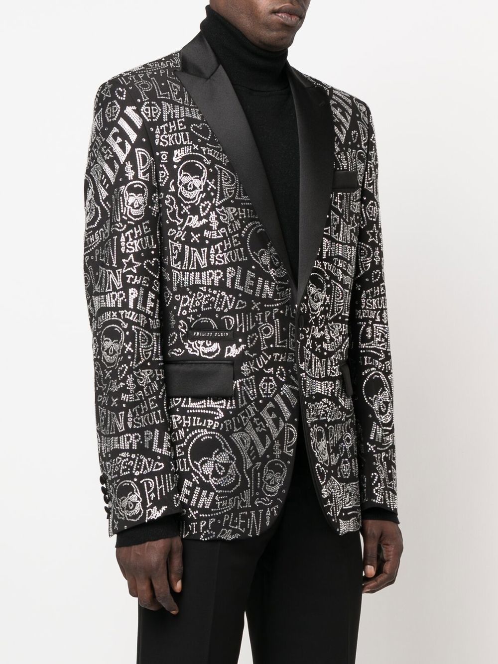 Philipp Plein logo-embellished single-breasted blazer Men