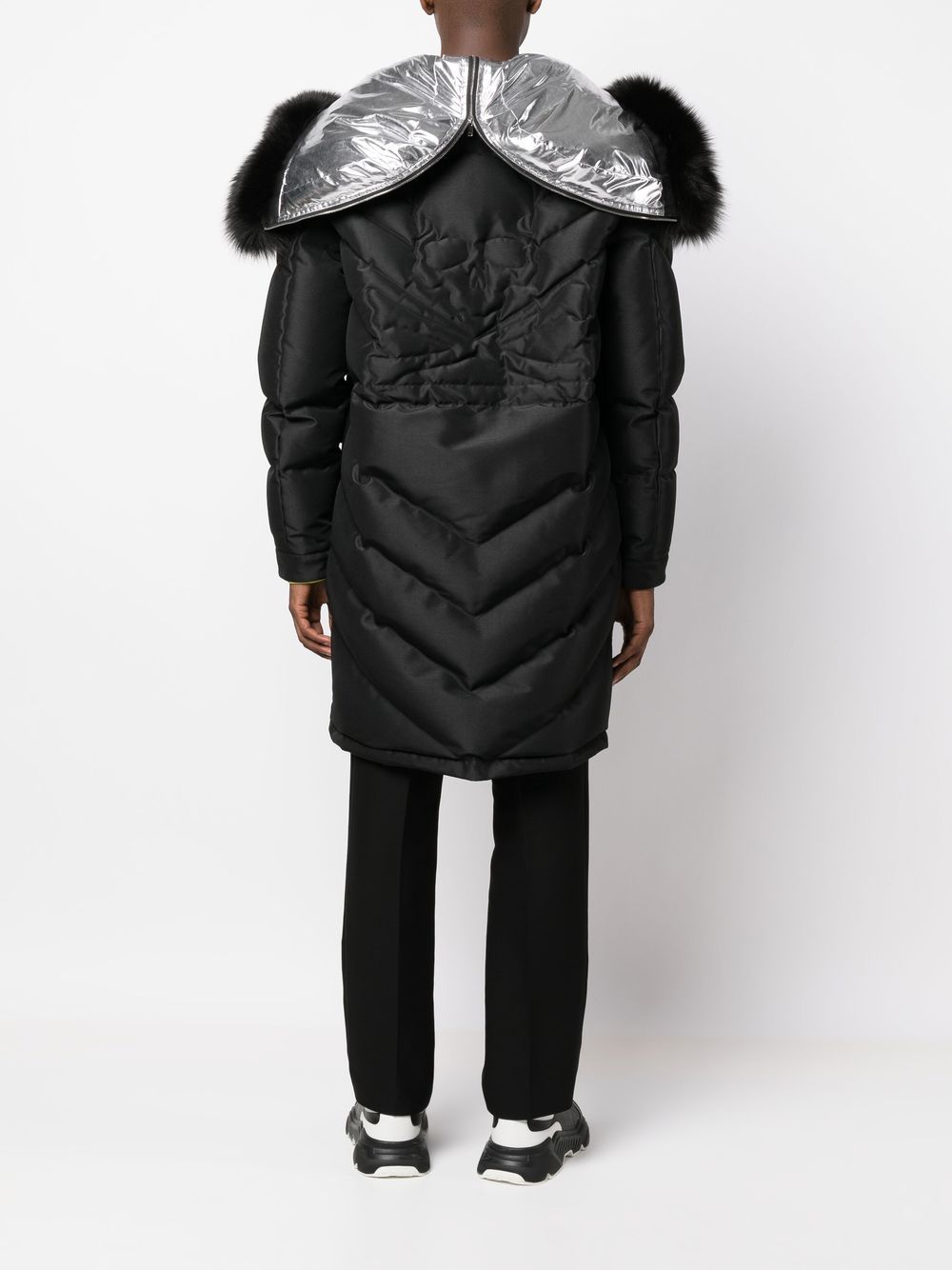 Philipp Plein faux fur-trim parka Men